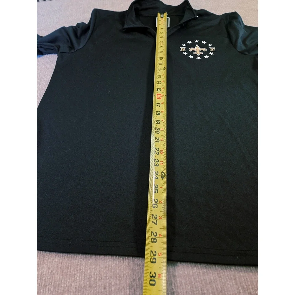 New Orleans Saints NFL Team Apparel Pullover Large Long Sleeve‎ 1/4 Zip
